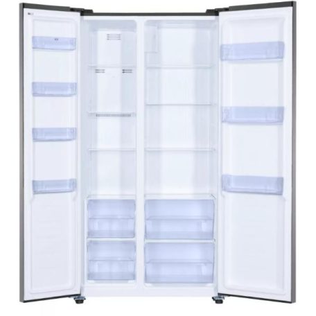 Hausmeister HM3300E Side-by-Side hűtőszekrény 516L E energiaosztály szürke