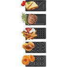 MPM MOP-54 5 az 1-ben szendvics- gofri- fánk- süti- és grillsütő 750W fekete